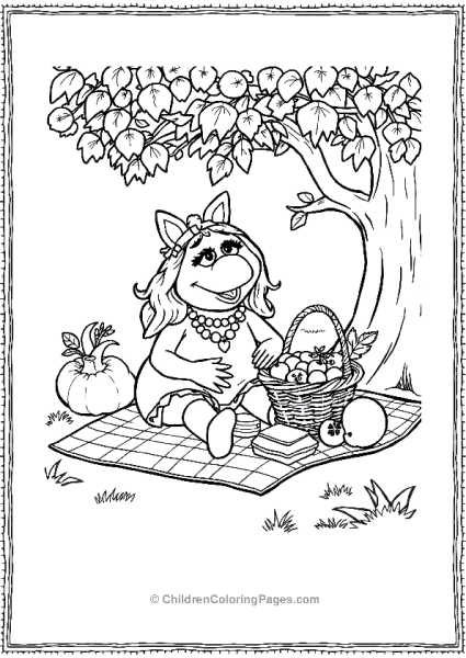 The Muppets Miss Piggy Picnic Under A Tree Scaled Free PDF Printable