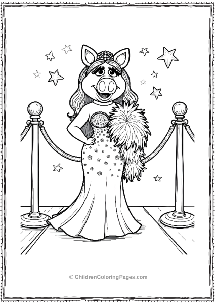 The Muppets Miss Piggy Red Carpet Premiere Free PDF Printable