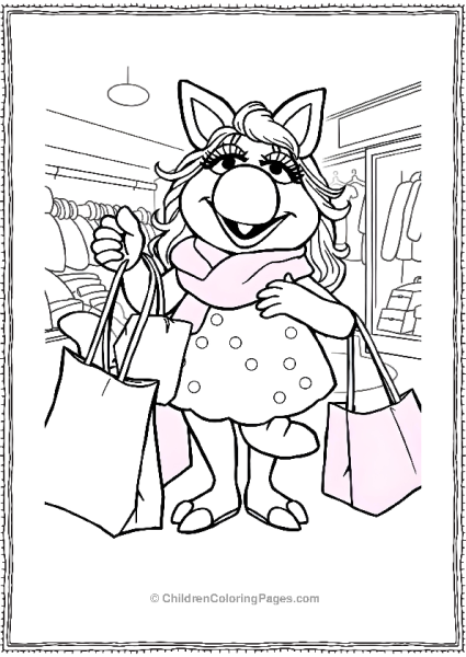 The Muppets Miss Piggy Shopping Spree Scaled Free PDF Printable