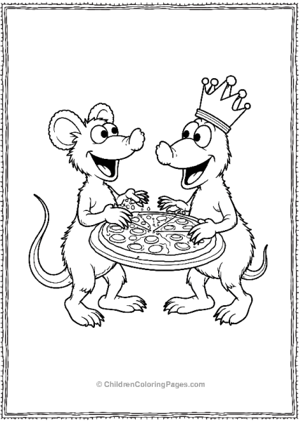 The Muppets Rizzo And Pepe Sharing Pizza Free PDF Printable