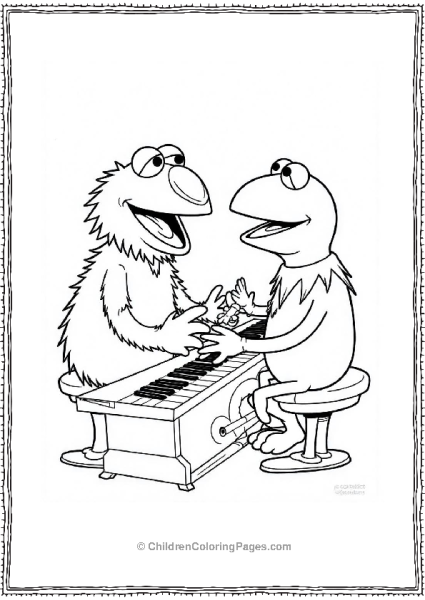 The Muppets Rowlf And Kermit Playing Piano Together Free PDF Printable