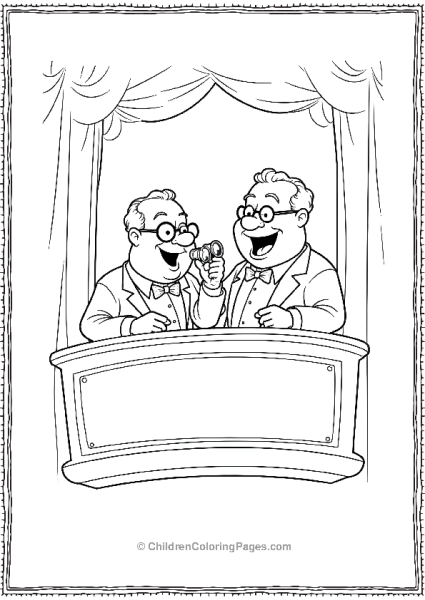 The Muppets Statler And Waldorf In A Theater Box Free PDF Printable