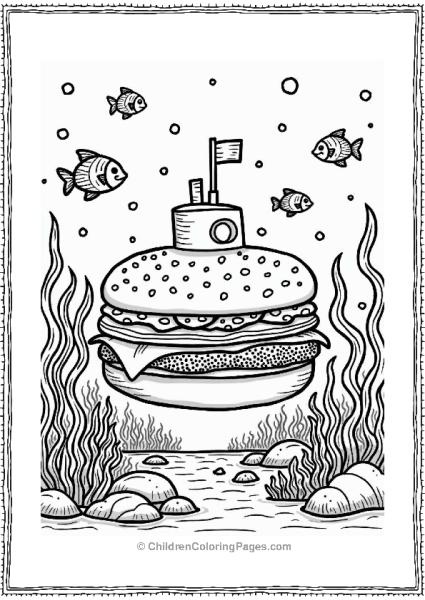 Underwater Burger Adventure Free PDF Printable