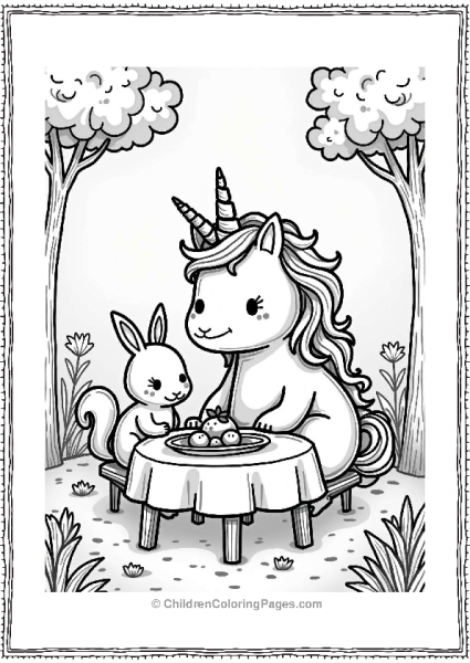 Unicorn Cat And Friends Tea Party Free PDF Printable