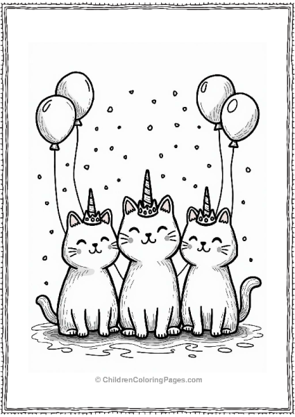 Unicorn Cat Celebration Free PDF Printable