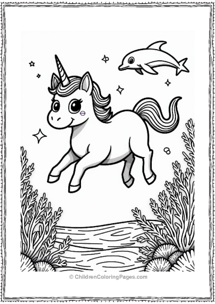 Unicorn Cat Diving In The Ocean Free PDF Printable