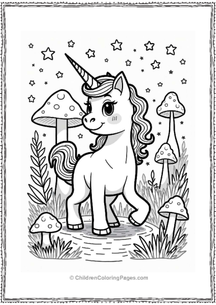 Unicorn Cat In A Magical Forest Free PDF Printable