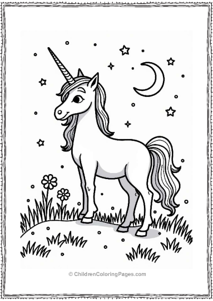 Unicorn Cat In A Magical Landscape Free PDF Printable