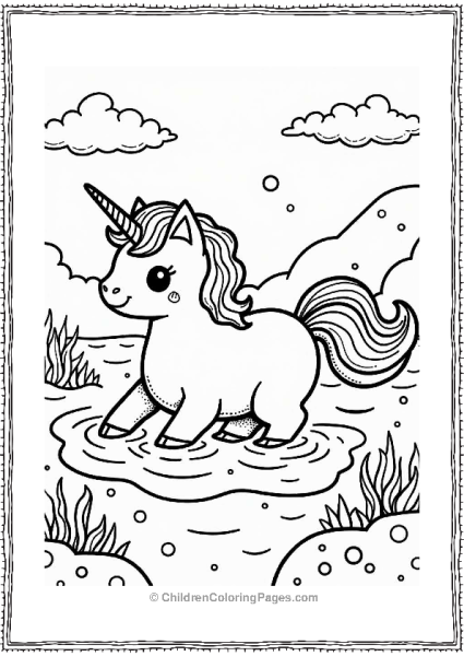 Unicorn Cat In A Mystical Ocean Free PDF Printable