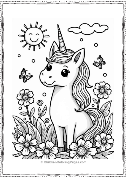 Unicorn Cat In An Enchanted Garden Free PDF Printable