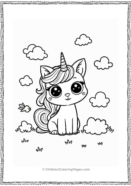 Unicorn Cat Playing Hide And Seek Free PDF Printable