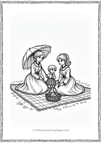 Victorian Family Picnic Scene Free PDF Printable