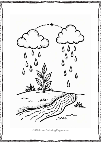 Water Cycle In Nature Illustration Free PDF Printable