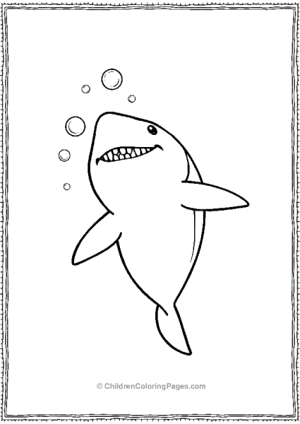 Whale Shark Playing With Bubbles Free PDF Printable