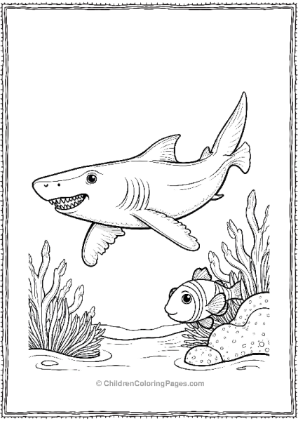 Whale Shark With A Clown Fish Free PDF Printable