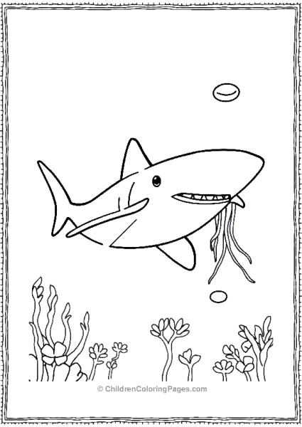 Whale Shark With A Jelly Fish Free PDF Printable