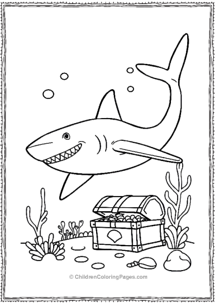 Whale Shark With A Treasure Chest Free PDF Printable