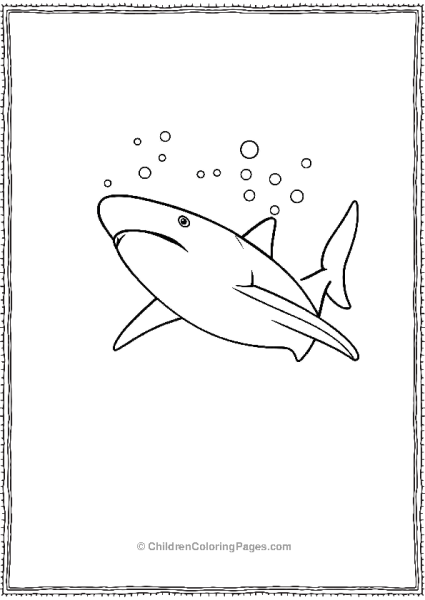 Whale Shark With Bubbles Free PDF Printable