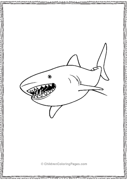 Whale Shark With Open Mouth Free PDF Printable