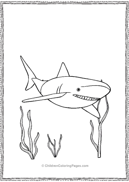 Whale Shark With Seaweeds Free PDF Printable