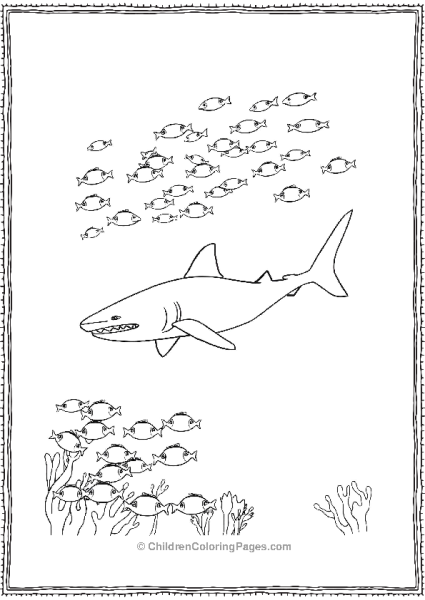 Whale Shark With Small Fish Free PDF Printable