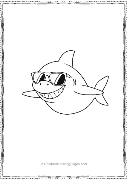 Whale Shark With Sun Glasses Free PDF Printable