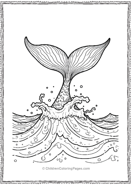 Whale Tail Waves Free PDF Printable