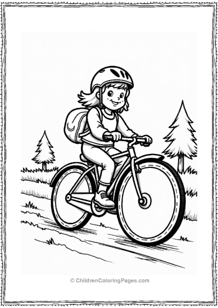 Whimsical Bicycle Design With Smiling Rider Free PDF Printable