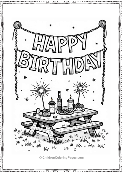 Whimsical Birthday Party Scene Free PDF Printable