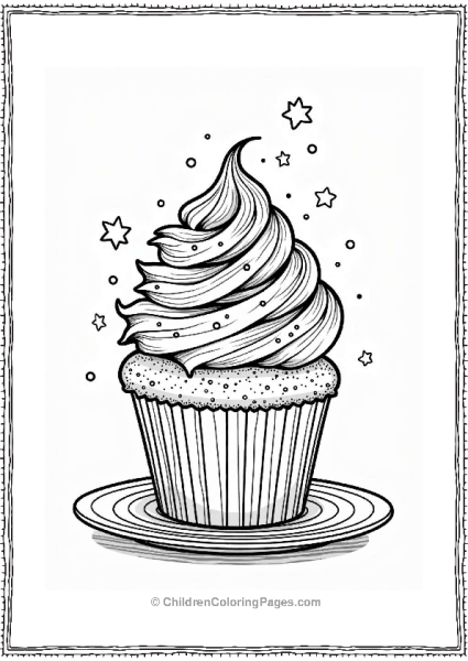 Whimsical Rainbow Cupcake Free PDF Printable