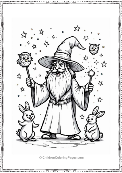 Wizards Celebration With Magical Creatures Free PDF Printable