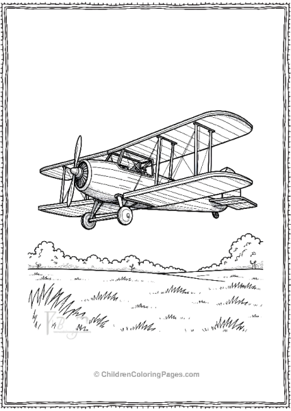 Wright Brothers First Airplane A Detailed Depiction Free PDF Printable