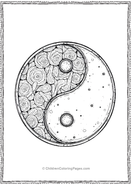 Yin Yang Remix Abstract Coloring Page Free PDF Printable