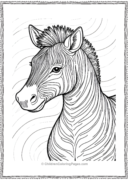 Zebra Stripes Abstract Coloring Page Free PDF Printable