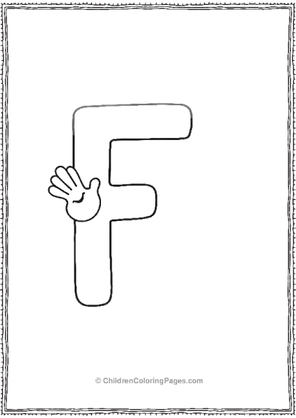 A Big Uppercase Letter F With A Friendly Cartoon Face Free PDF Printable