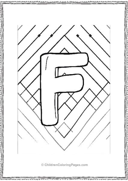 A Chunky Uppercase Letter F With A Background Of Dots Free PDF Printable