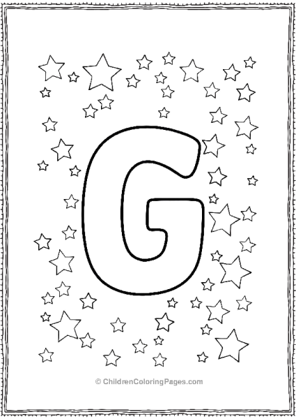 A Chunky Uppercase Letter G Over A Background Free PDF Printable