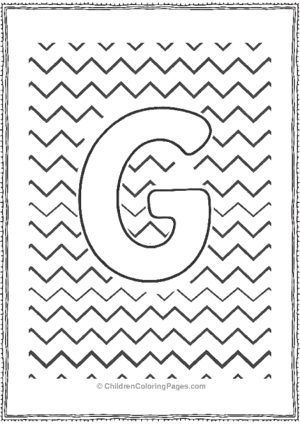 A Chunky Uppercase Letter G With Background Free PDF Printable