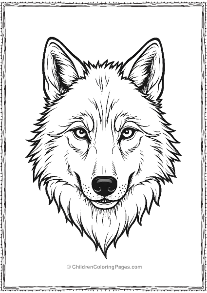 A Closeup Of Wolf Face Free PDF Printable