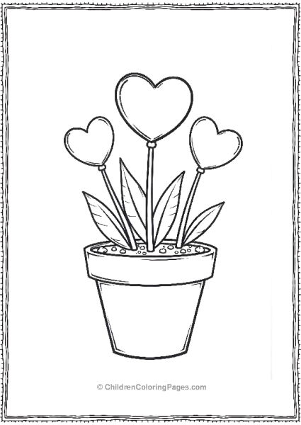 A Heartshaped Flower Pots Free PDF Printable