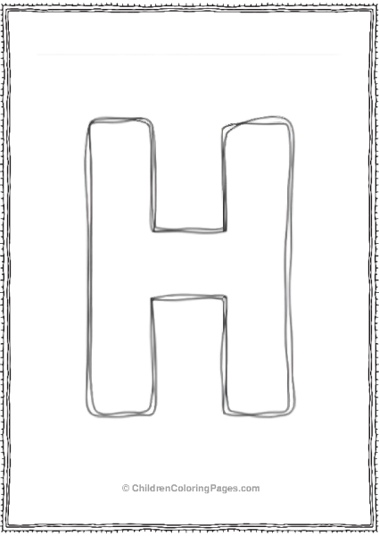 A Large Uppercase H Free PDF Printable