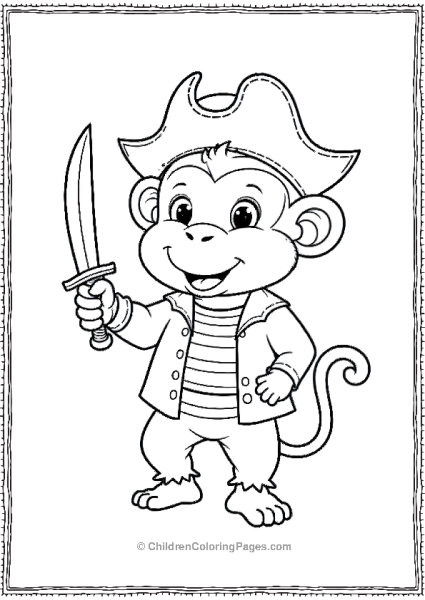 A Monkey Dressed As A Pirate Free PDF Printable