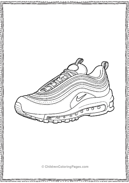 A Nike Air Max 97 With Wavy Design Free PDF Printable