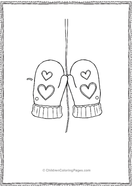 A Pair Of Mittons Tied Together Free PDF Printable