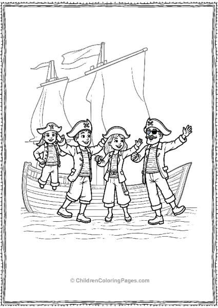 A Pirate Captain On Ship Deck Free PDF Printable