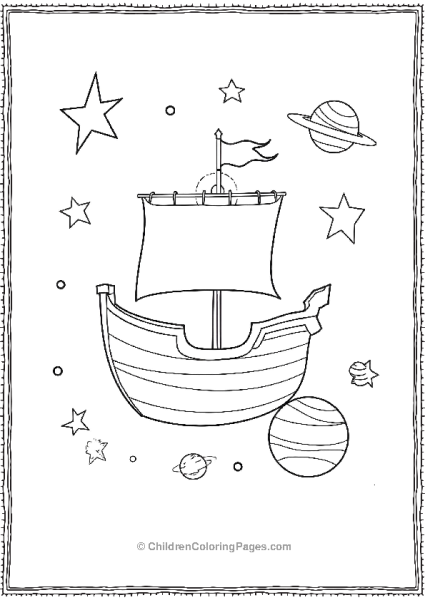 A Pirate Ship In Space Free PDF Printable