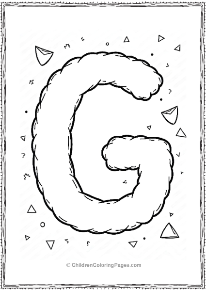 A Playful Uppercase Letter G With A Background Free PDF Printable