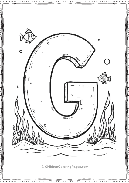 A Playful Uppercase Letter G With A Simple Wavy Outline Free PDF Printable