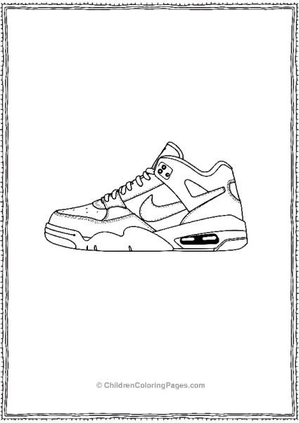 A Retro Nike Air Flight Sneaker With Bold Details Free PDF Printable