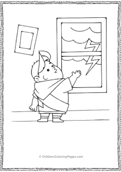 A Russel Pointing At Thunderstorm Free PDF Printable